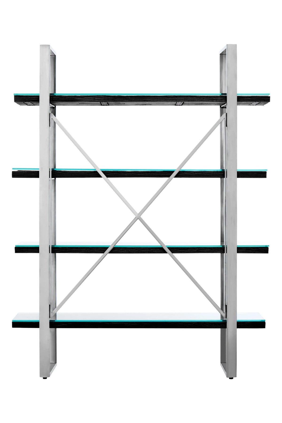Madison Recycled Wood Four Tier Shelf Unit #colour_black