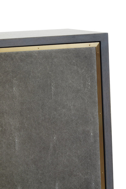 Oxford Grey Shagreen Effect Cabinet