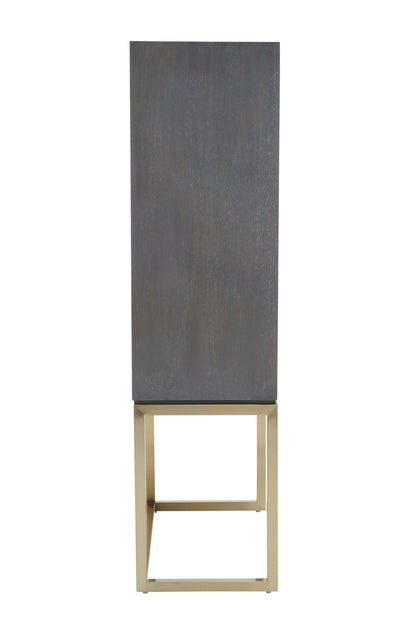 Oxford Grey Shagreen Effect Cabinet