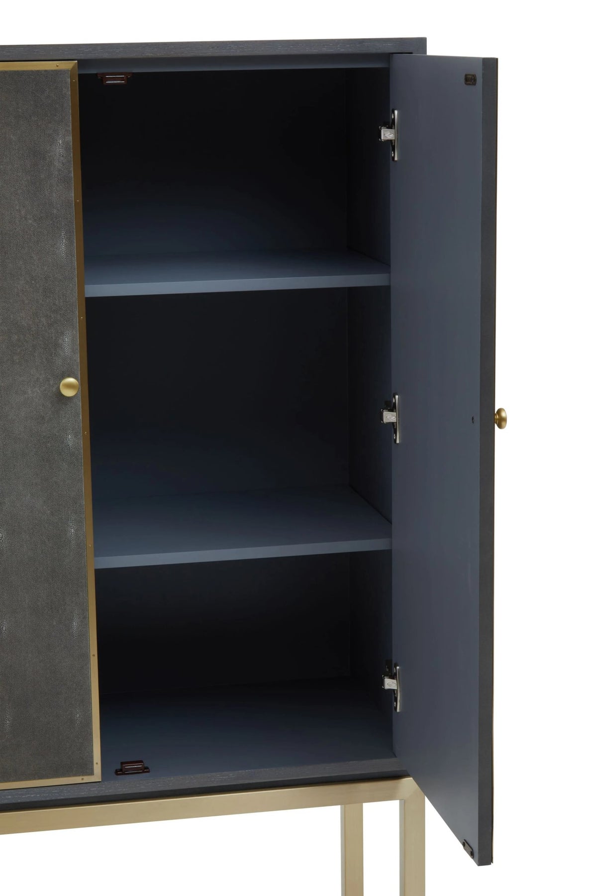 Oxford Grey Shagreen Effect Cabinet