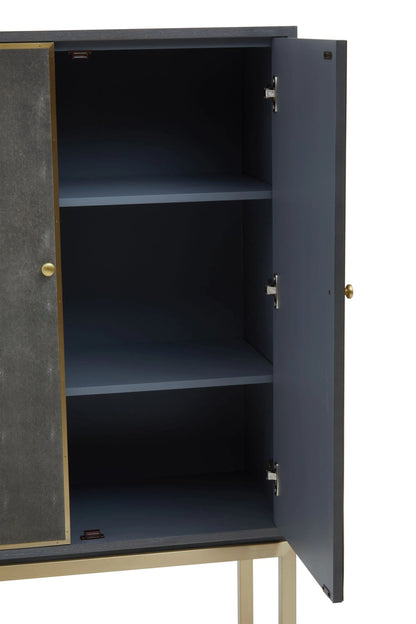 Oxford Grey Shagreen Effect Cabinet