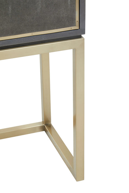 Oxford Grey Shagreen Effect Cabinet