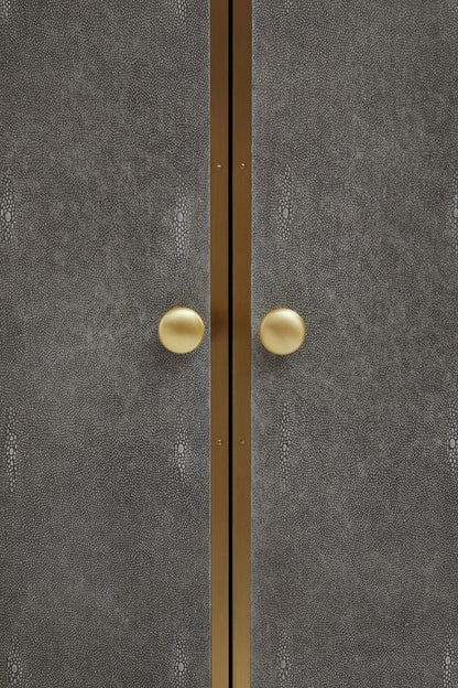 Oxford Grey Shagreen Effect Cabinet