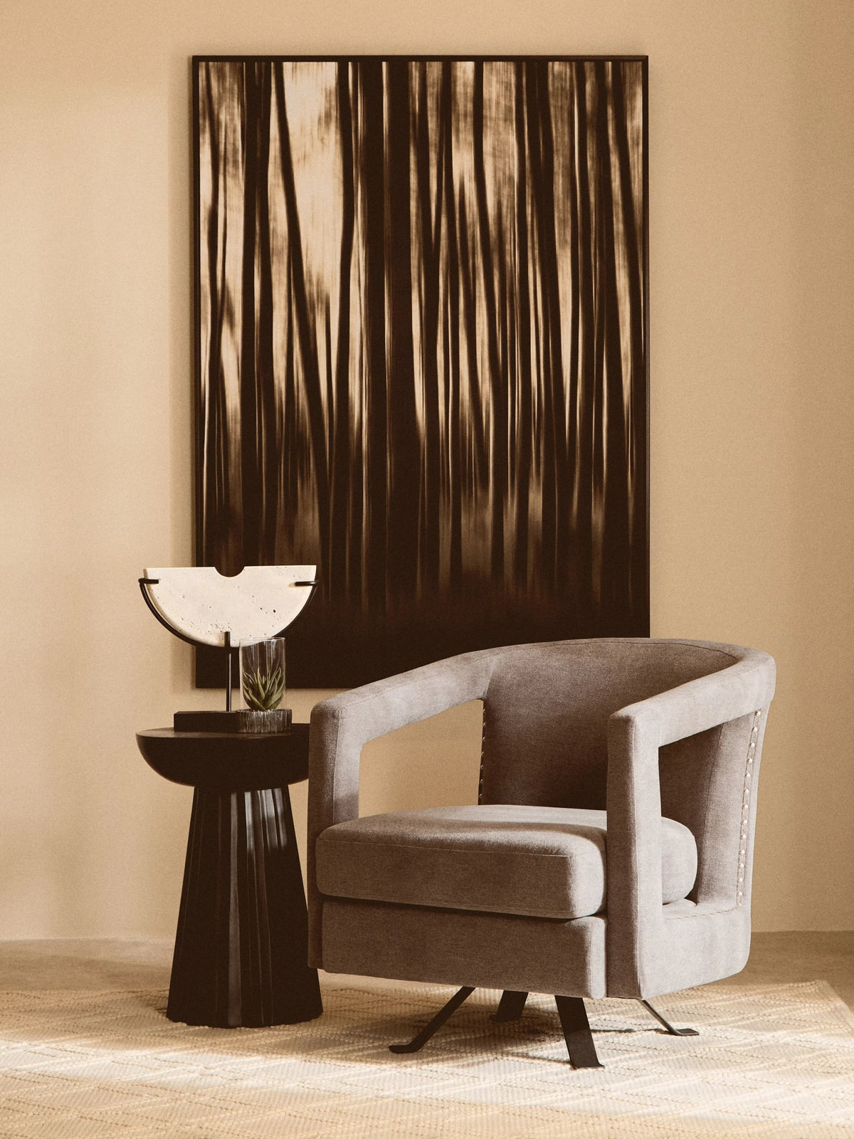 Ascot Velvet Swivel Chair 