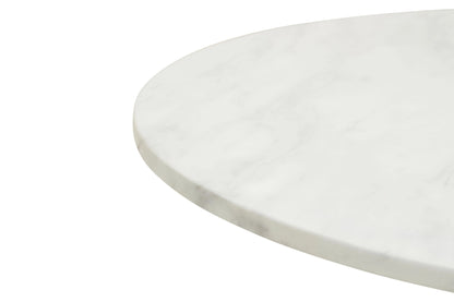 Devon Round White Marble Top Dining Table