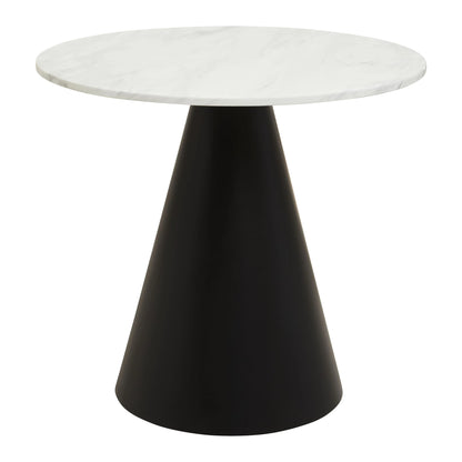 Devon Round White Marble Top Dining Table