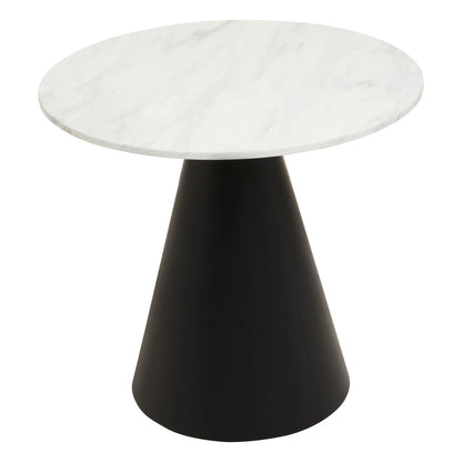 Devon Round White Marble Top Dining Table