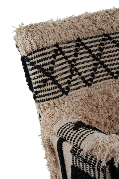 Granada Black and White Shaggy Berber Style Armchair