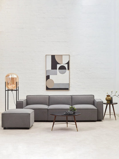 Marylebone Grey Fabric Modular Ottoman