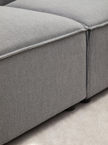 Marylebone Grey Fabric Modular Ottoman