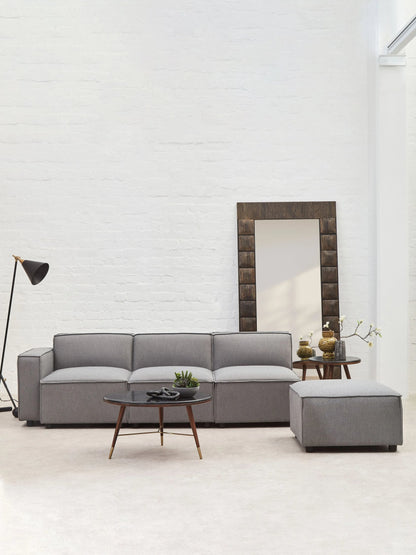 Marylebone Grey Fabric Modular Ottoman