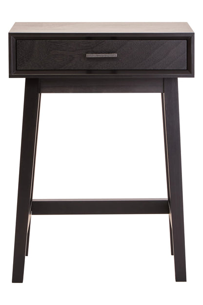 Savoy One Drawer Black Finish Wooden Side Table
