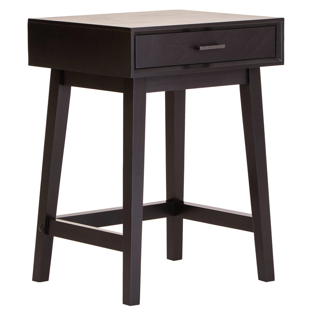 Savoy One Drawer Black Finish Wooden Side Table