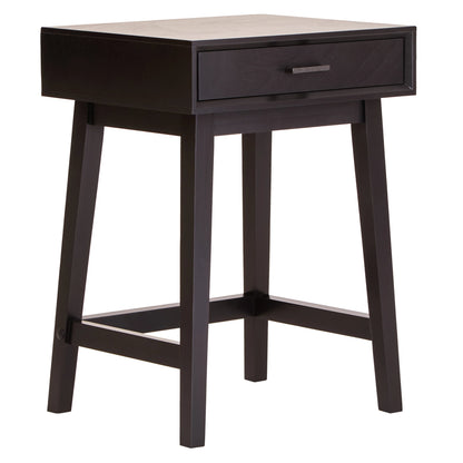Savoy One Drawer Black Finish Wooden Side Table