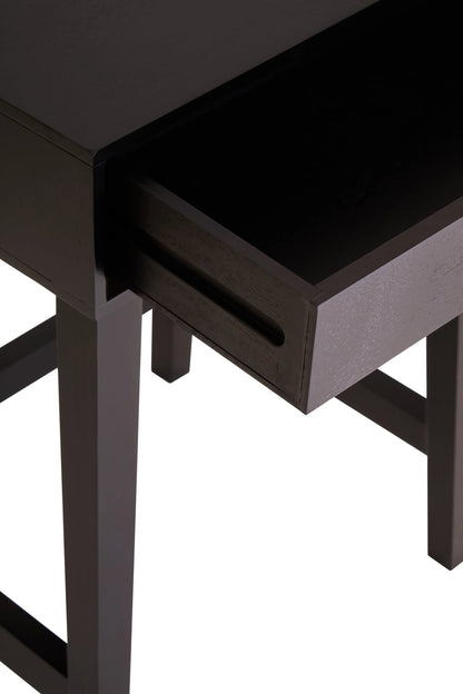 Savoy One Drawer Black Finish Wooden Side Table
