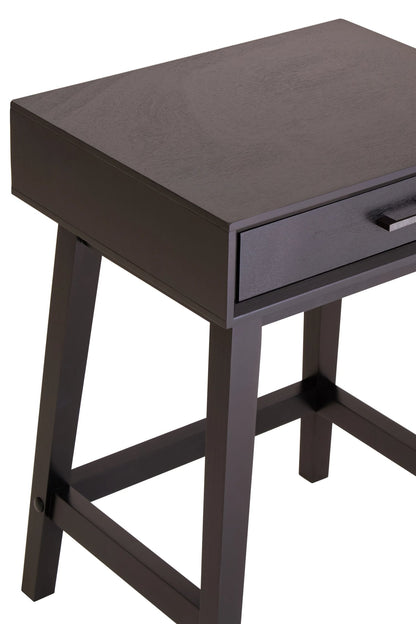 Savoy One Drawer Black Finish Wooden Side Table