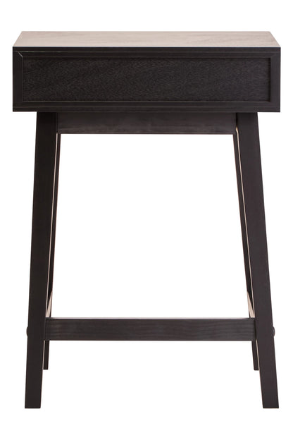 Savoy One Drawer Black Finish Wooden Side Table