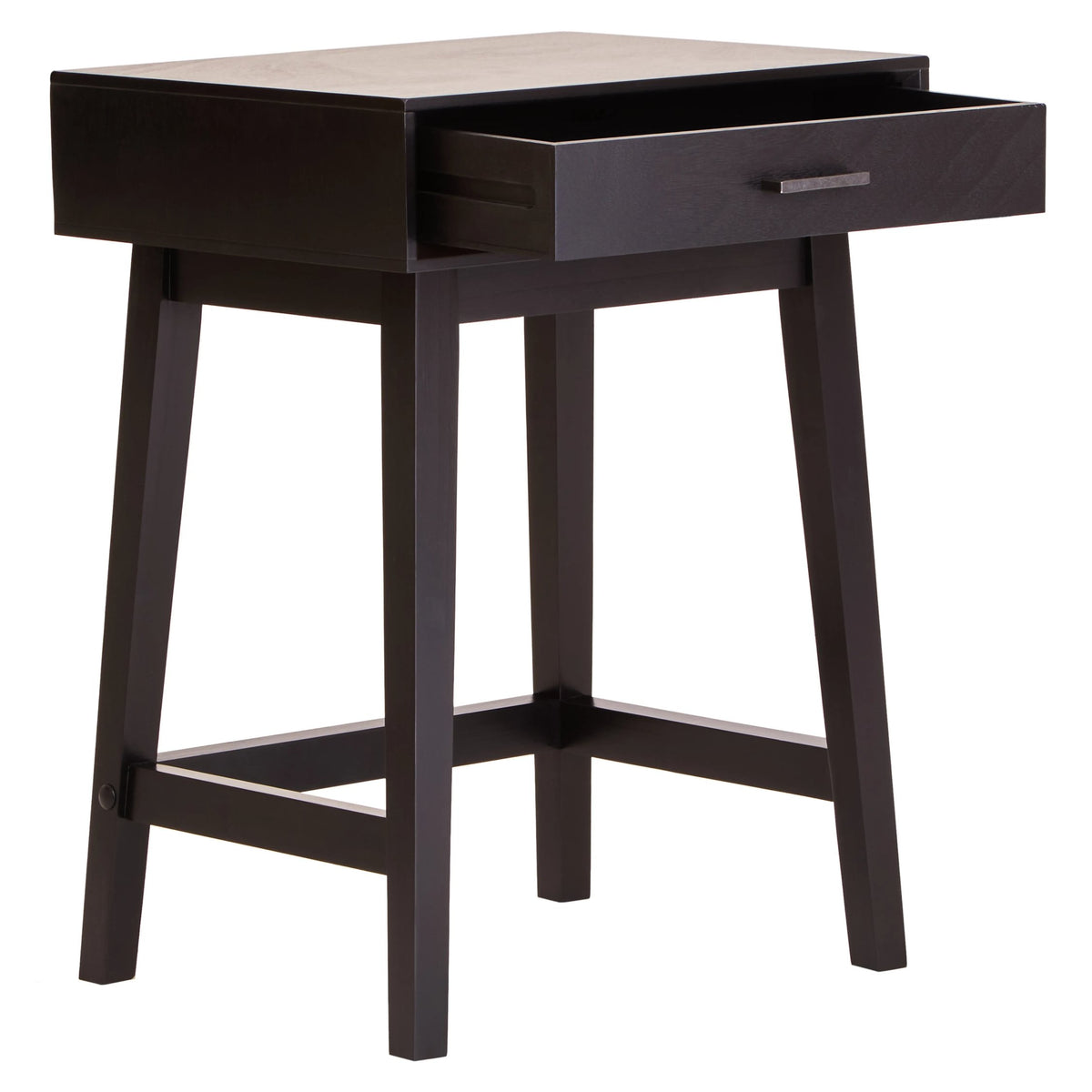 Savoy One Drawer Black Finish Wooden Side Table