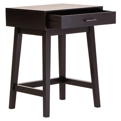 Savoy One Drawer Black Finish Wooden Side Table
