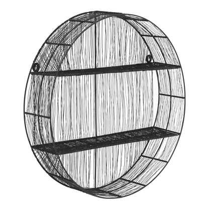 Wetherby Black Wire Round Wall Shelf
