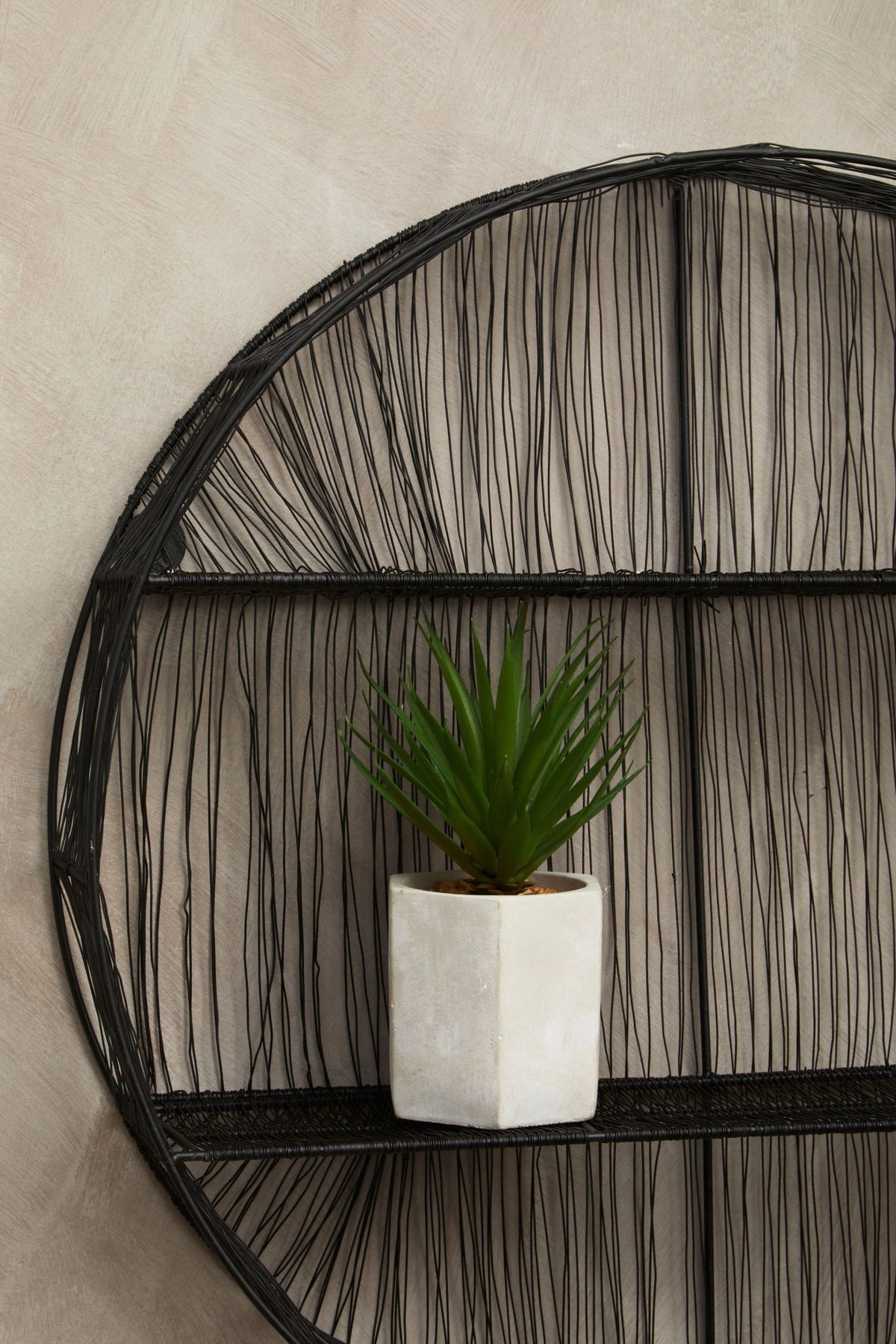 Wetherby Black Wire Round Wall Shelf