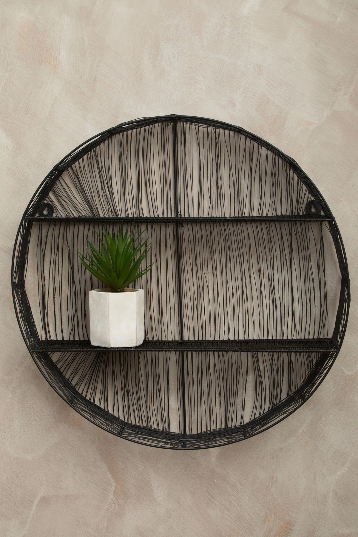 Wetherby Black Wire Round Wall Shelf