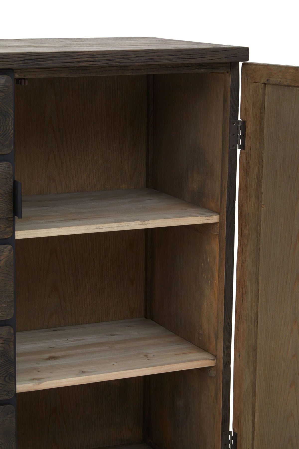 Lincoln Recycled Dark Oak Wood Cabinet