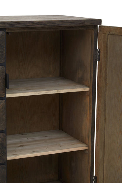 Lincoln Recycled Dark Oak Wood Cabinet