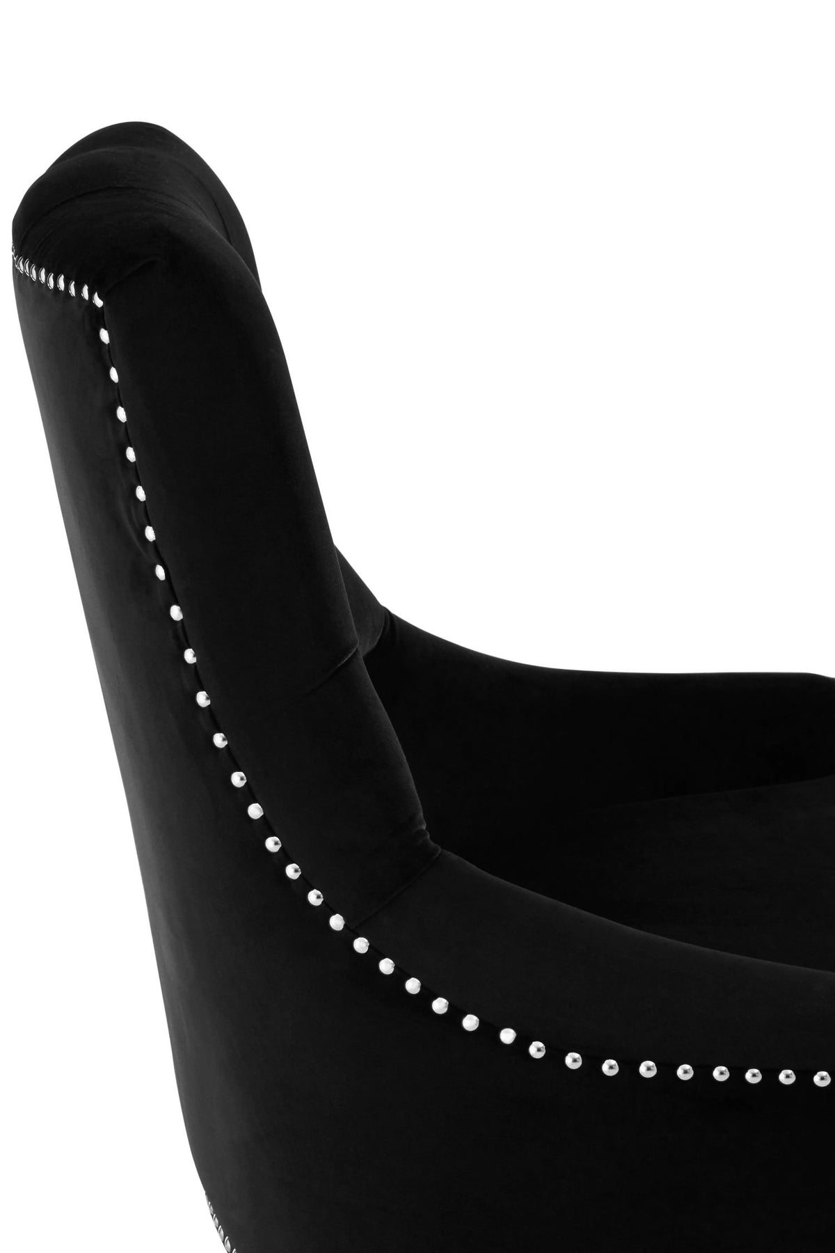Sorrento Button Tufted Velvet Chair #colour_black