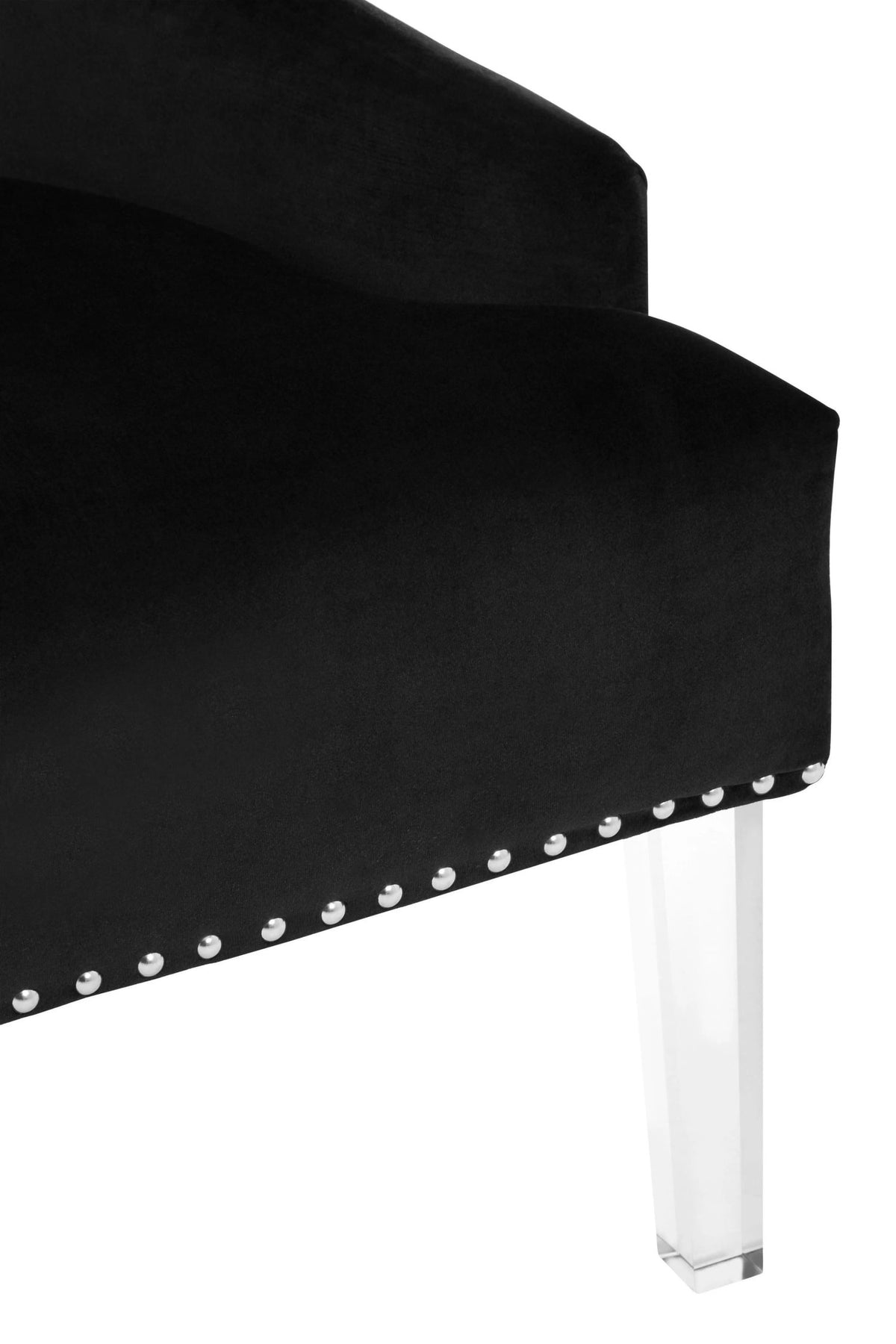 Sorrento Button Tufted Velvet Chair #colour_black