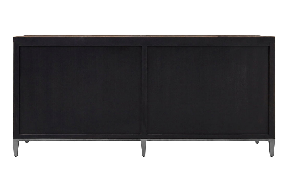 Bexhill Recycled Elm Wood 4 Door Sideboard