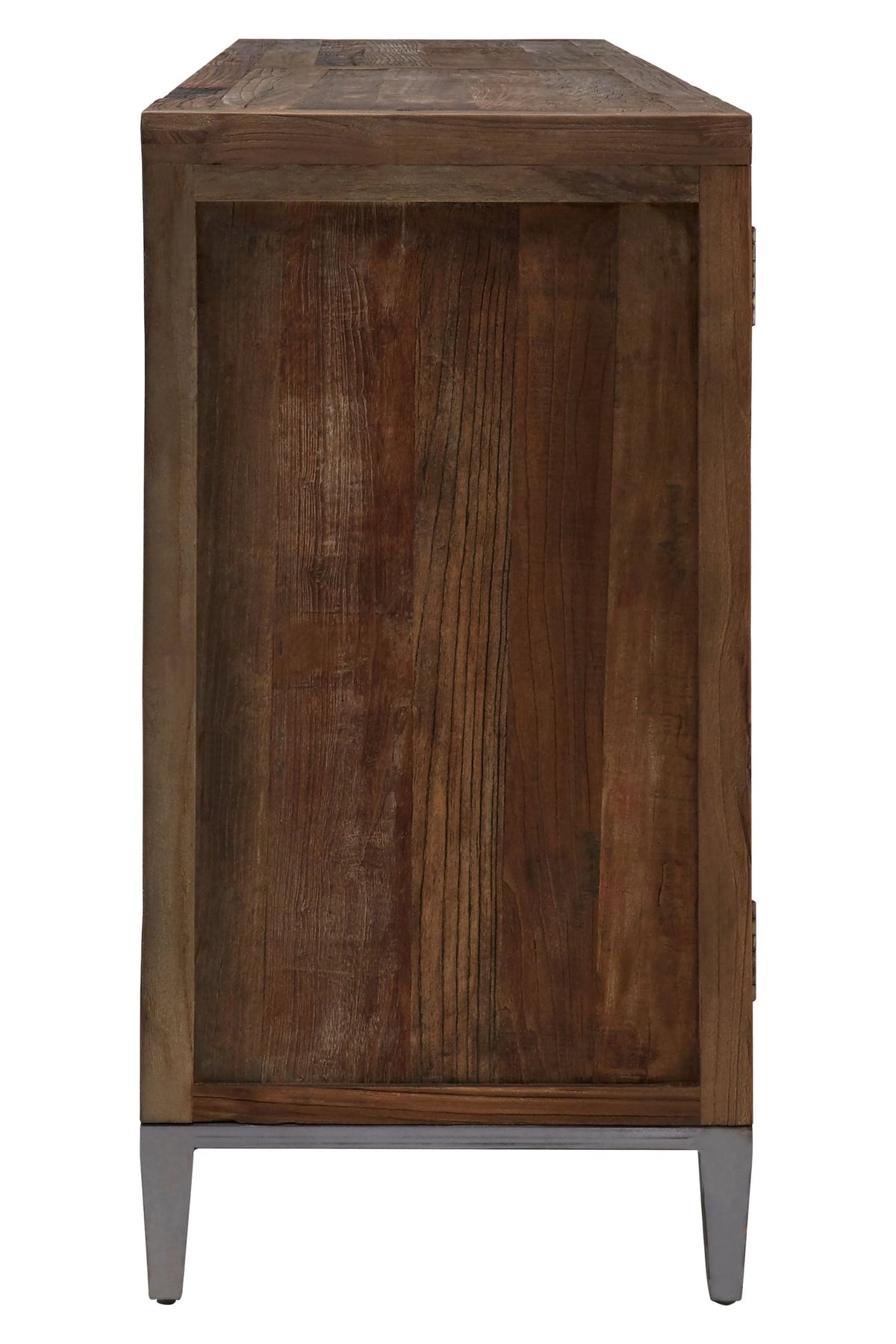 Bexhill Recycled Elm Wood 4 Door Sideboard