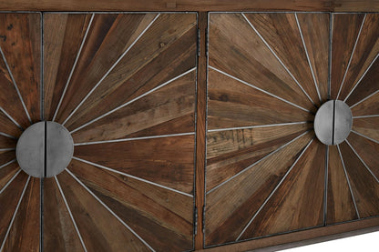 Bexhill Recycled Elm Wood 4 Door Sideboard