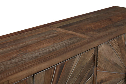 Bexhill Recycled Elm Wood 4 Door Sideboard
