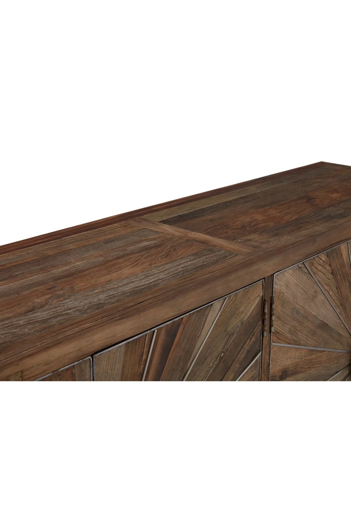Bexhill Recycled Elm Wood 4 Door Sideboard