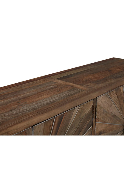 Bexhill Recycled Elm Wood 4 Door Sideboard