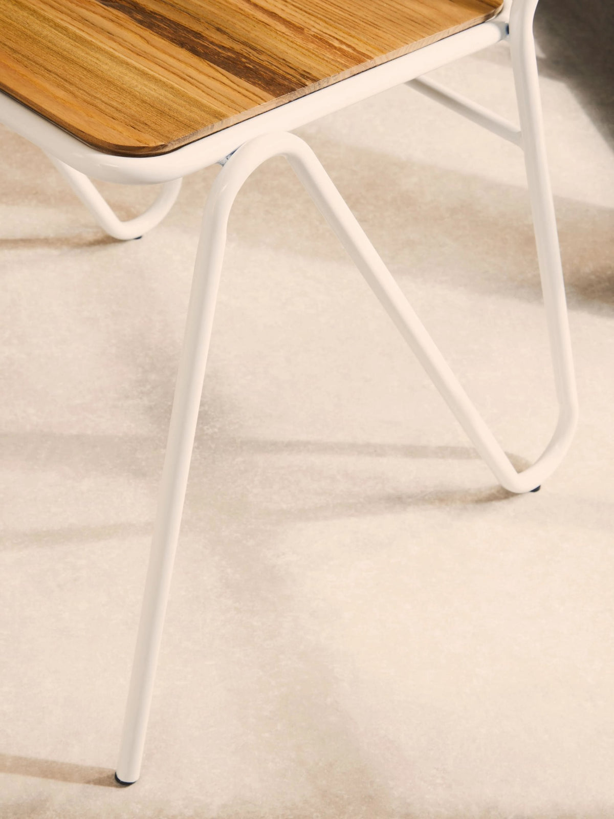 Madison Metal and Elm Wood Chair #colour_white