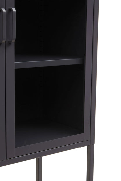 Cambridge Two Door Metal Cabinet with Glass Doors 