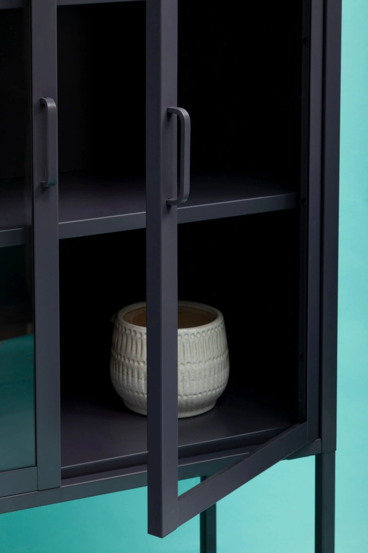 Cambridge Two Door Metal Cabinet with Glass Doors 