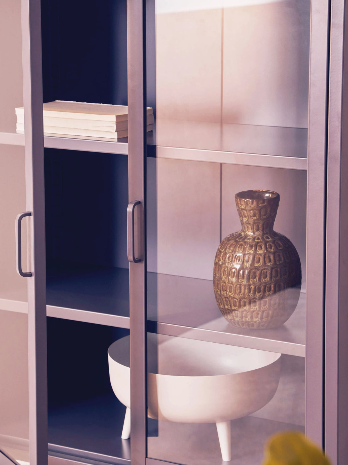 Cambridge Two Door Metal Cabinet with Glass Doors 
