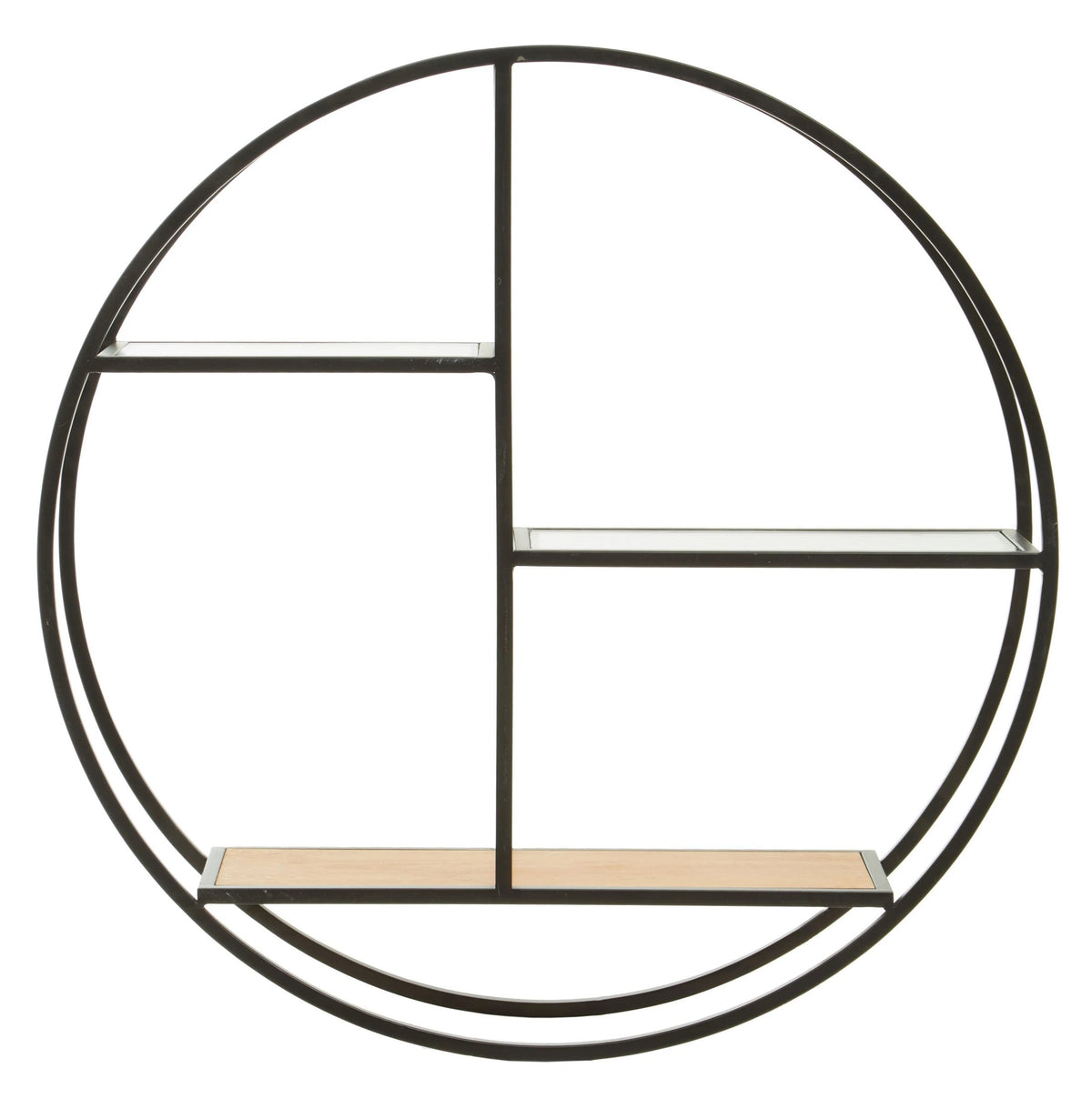 Uppingham 3 Tier Round Metal Wall Shelf