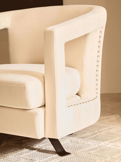 Ascot Velvet Swivel Chair 