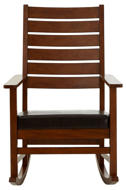Blandford Brown Leather Effect Rocking Chair