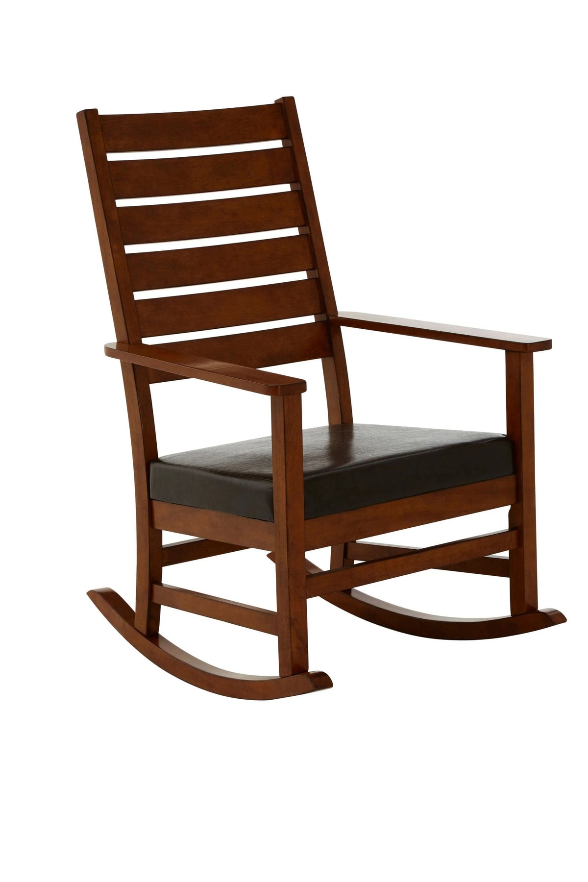Blandford Brown Leather Effect Rocking Chair