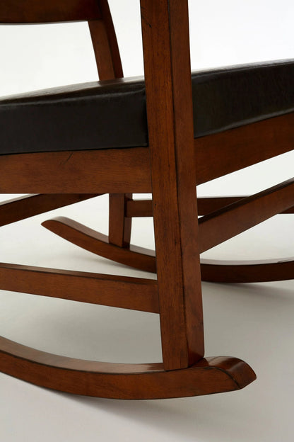 Blandford Brown Leather Effect Rocking Chair