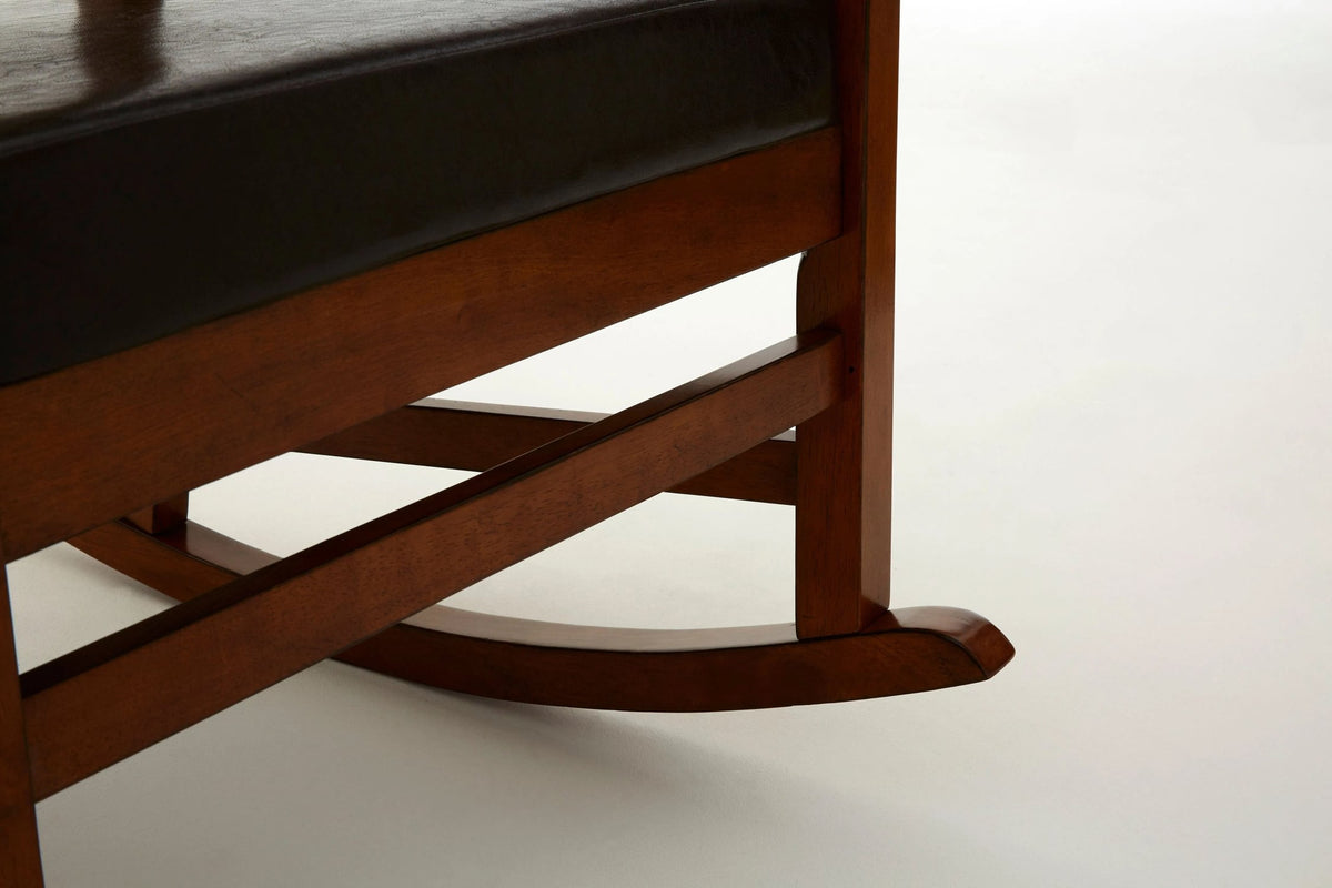 Blandford Brown Leather Effect Rocking Chair