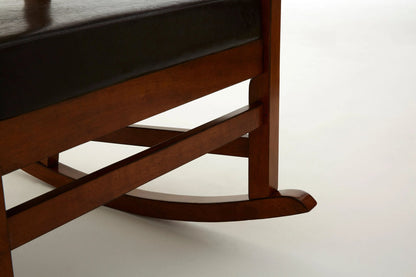 Blandford Brown Leather Effect Rocking Chair