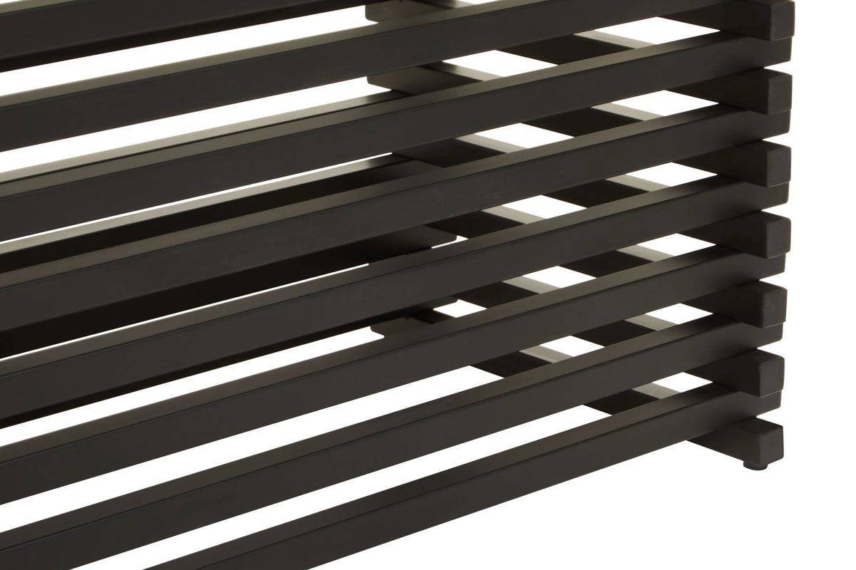 Valencia Rectangular Glass Dining Table #colour_black