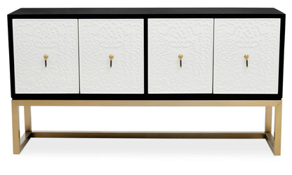 Cambridge Black and White Four Door Sideboard