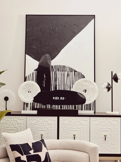 Cambridge Black and White Four Door Sideboard